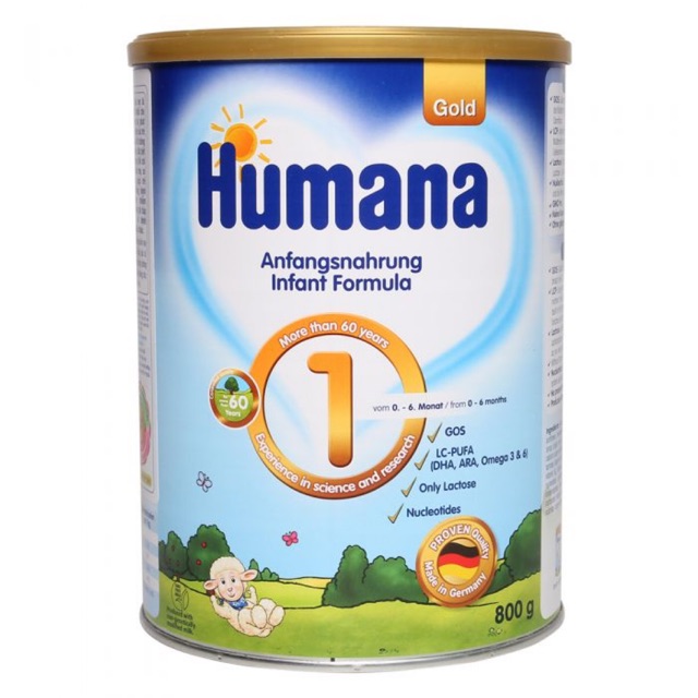 Sữa bột Humana 1 800gr (date mới)