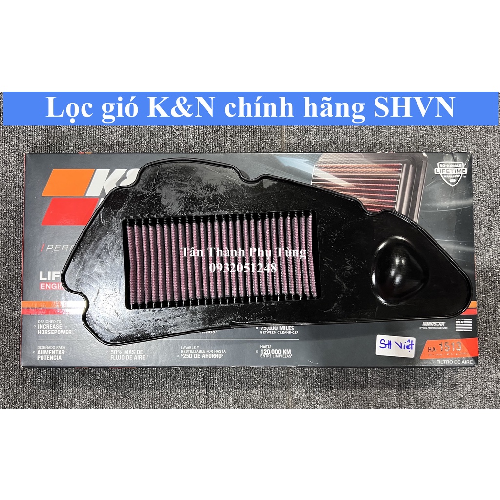 Lọc gió K&amp;N chính hãng SHVN - HA1513