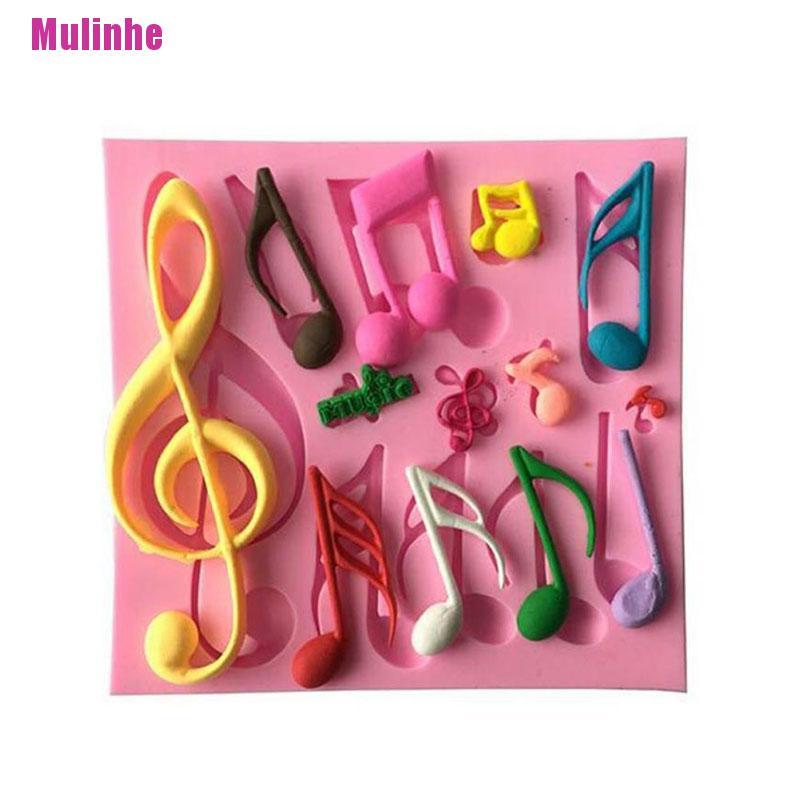 Khuôn Silicone Tạo Hình Nốt Nhạc Trang Trí Bánh