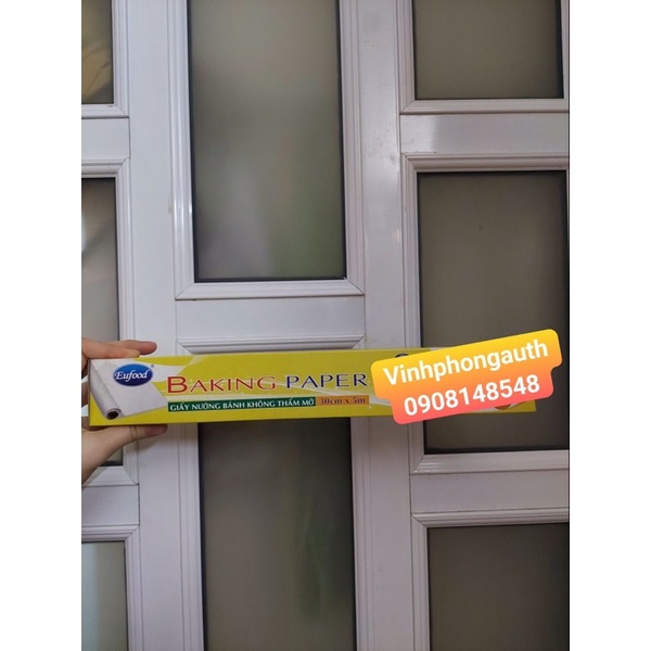 Giấy Nến Eufood 30cm x 5m/Giấy Nướng Bánh Không Thấm Mỡ Giấy nến Eufood 30cm x 5m