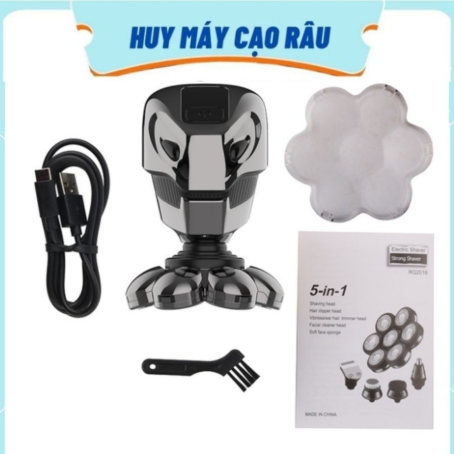 Máy cạo râu cắt tóc JINDING RQ-2016, cạo râu, cắt tóc, màn hình hiển thị LCD, cổng sạc USB TYPE-C