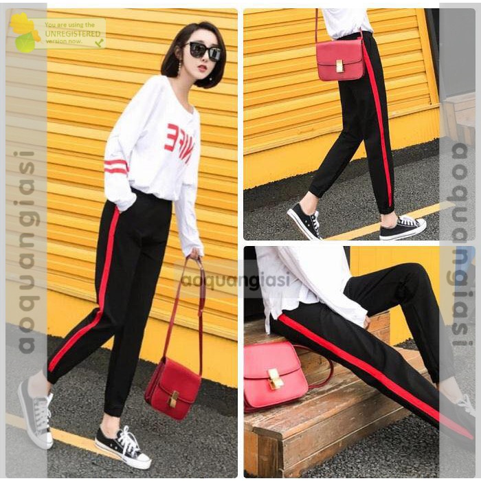 Quần Thể Thao Jogger Sọc 1 Bên