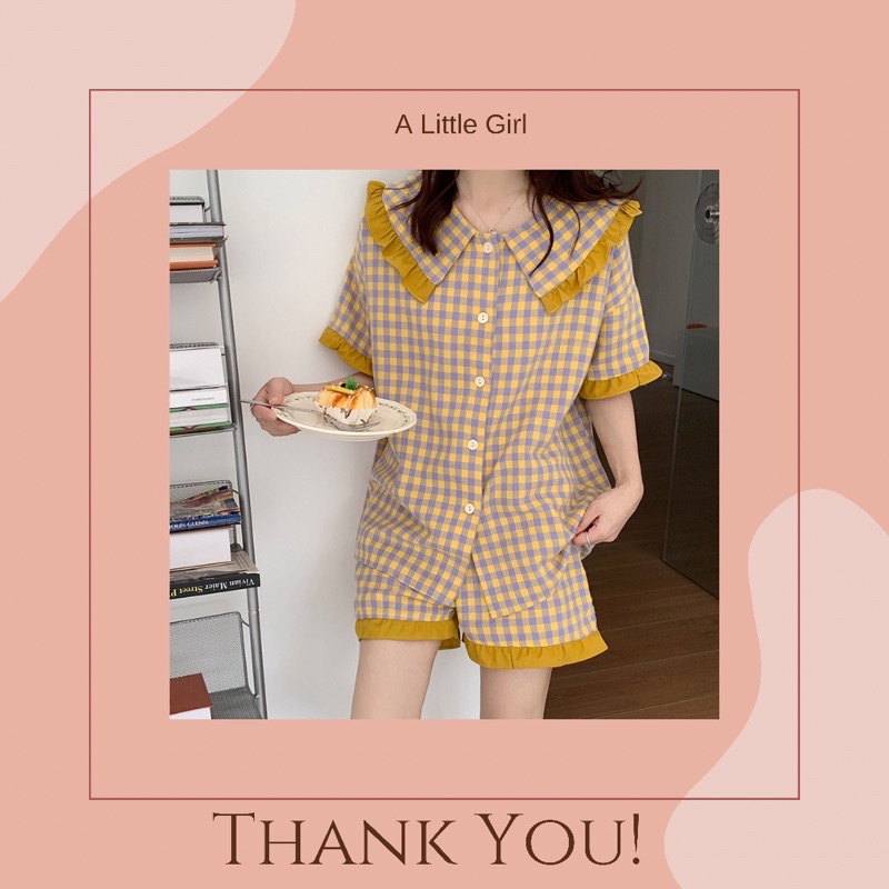 Đồ ngủ caro xinh xắn(có ảnh thật)