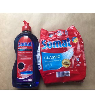 Bột rửa chén bát ly somat 1,2kg + nước làm bóng 750ml