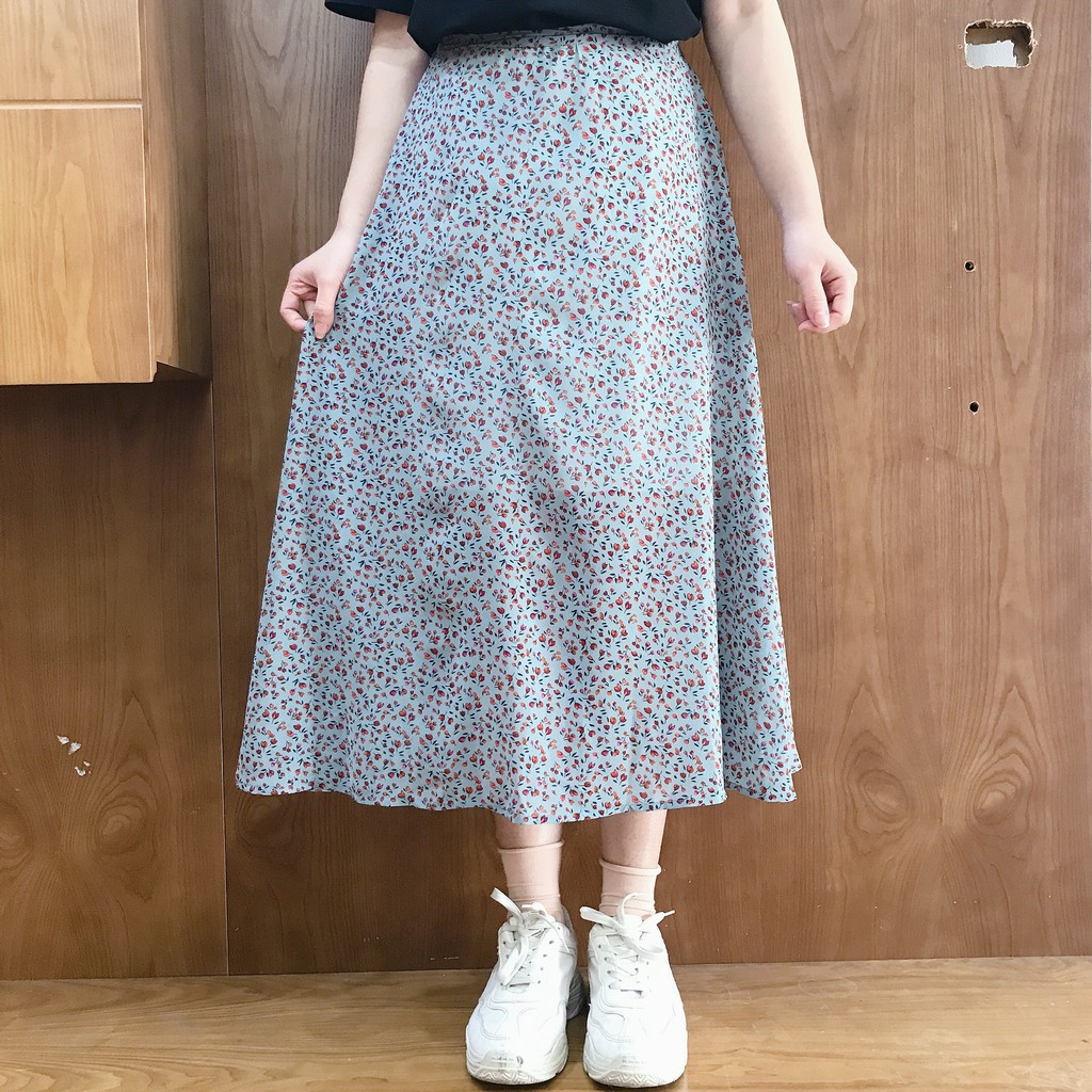 Chân váy hoa nhí vintage cạp chun (hình shop tự chụp/ sẵn) | BigBuy360 - bigbuy360.vn