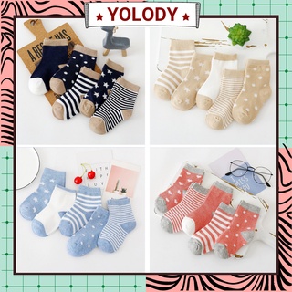Tất trẻ em Yolody set 5 đôi vớ điều hòa thoáng khí đủ size từ 0 - 3 tuổi TB004