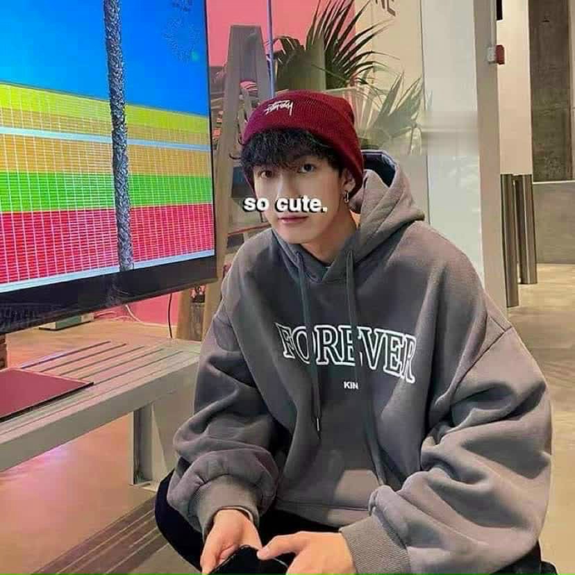 Áo Khoác Hoodie Unisex Fom RỘng  Họa Tiết Foreve THời Trang Phong Cách UIzzang HÀn Quốc Shop Valentina