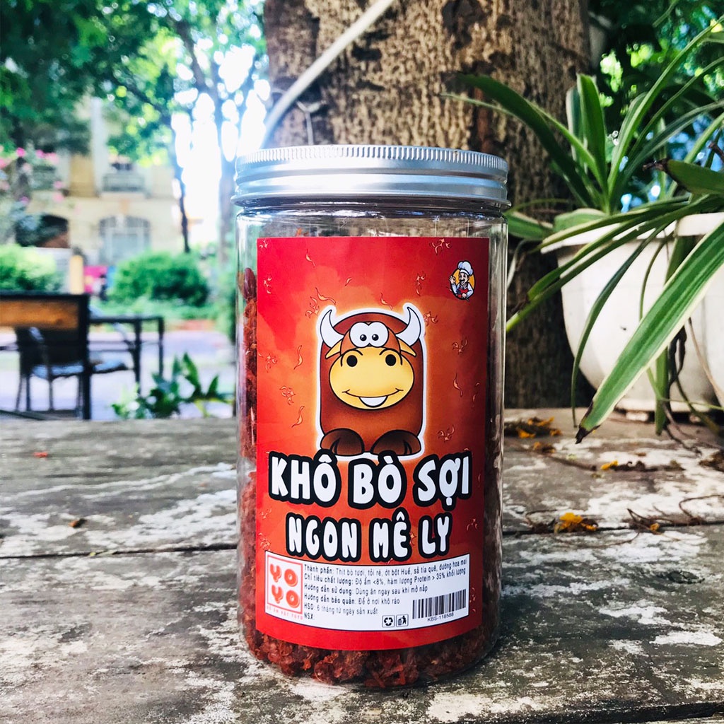 Khô bò xé sợi hũ 300g thơm ngon đồ ăn vặt YOYO