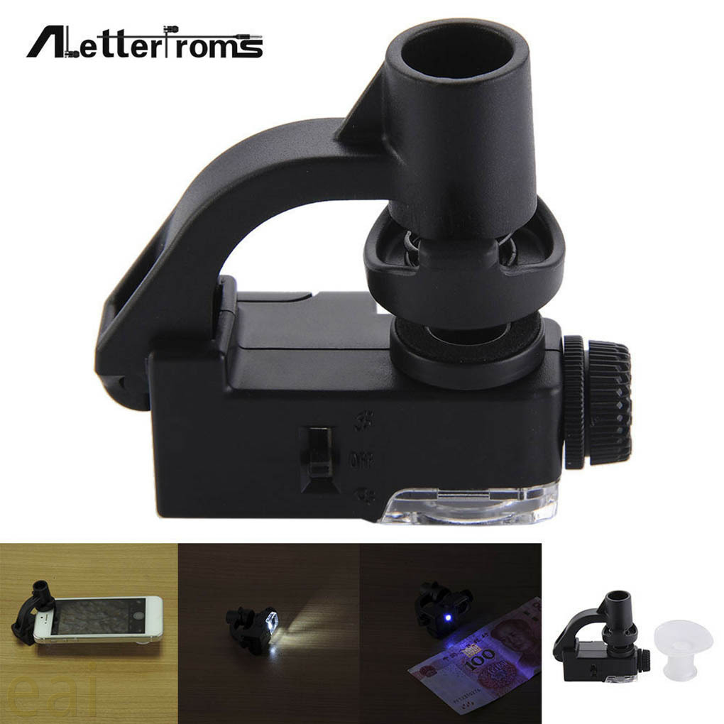 90X Optical Zoom Phone Camera Magnifier LED UV Clip Microscope Lens for Universal Cell Phone
