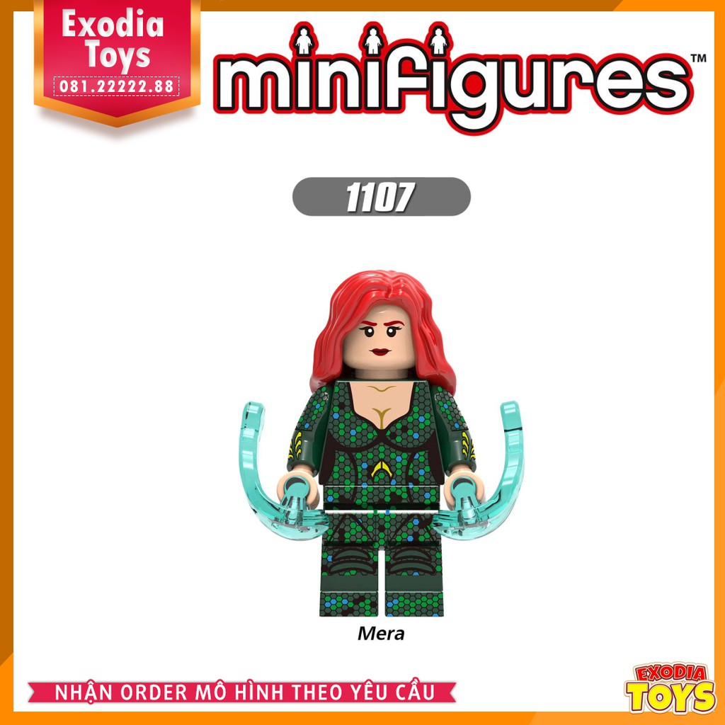 Xếp hình minifigure nhân vật siêu anh hùng Aquaman : Đế Vương Atlantis - Đồ Chơi Lắp Ghép Sáng Tạo - X0237