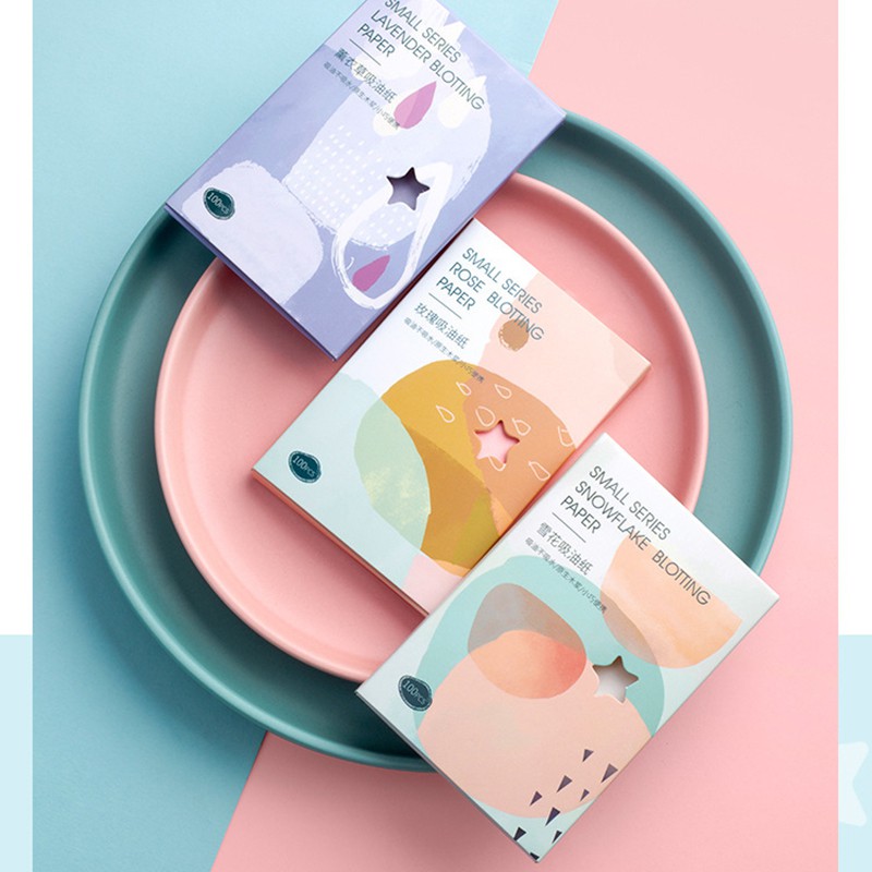 Set 100 giấy thấm dầu chiết xuất trà xanh cho da mặt | BigBuy360 - bigbuy360.vn