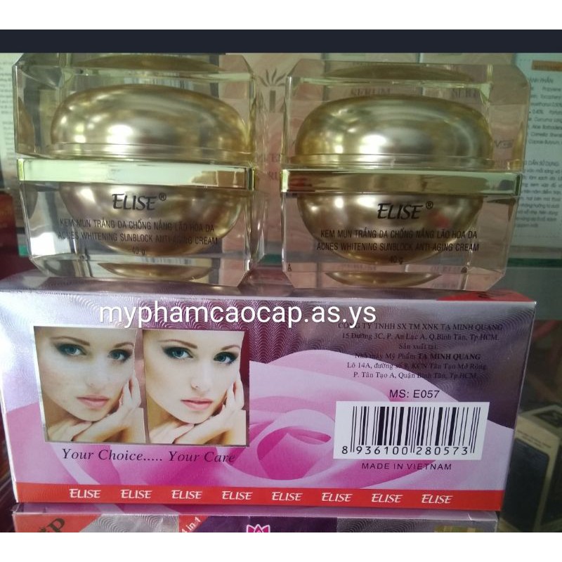 Kem bộ Elise mụn thâm trắng da lão hóa ngày và đêm 40g