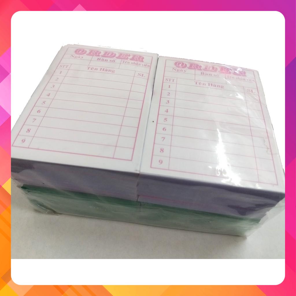 10 Cuốn Phiếu Order 2 liên kt: 7cm x 10cm, 100 tờ/cuốn