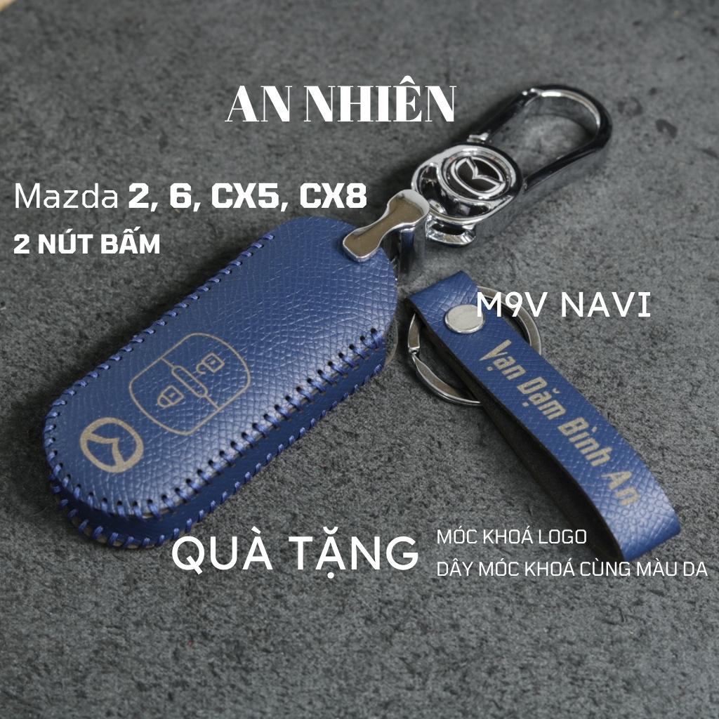 Bọc chìa khoá Mazda CX5 CX8 2 3 2 nút bấm, bao da, ốp chìa khoá, nhiều màu, khâu thủ công Mazda1