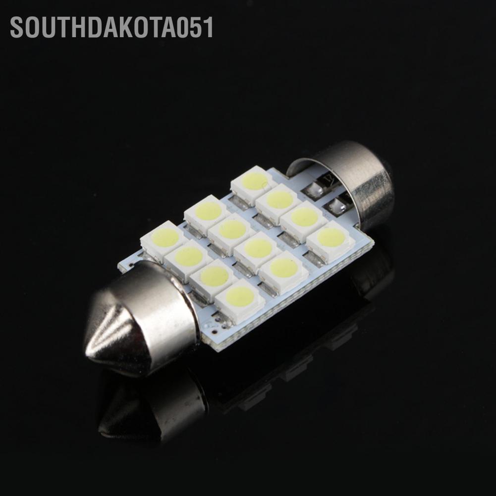 Southdakota051 White LED Car Bulb 31mm Festoon 12 SMD Dome Map Interior Light Lamp DE3175