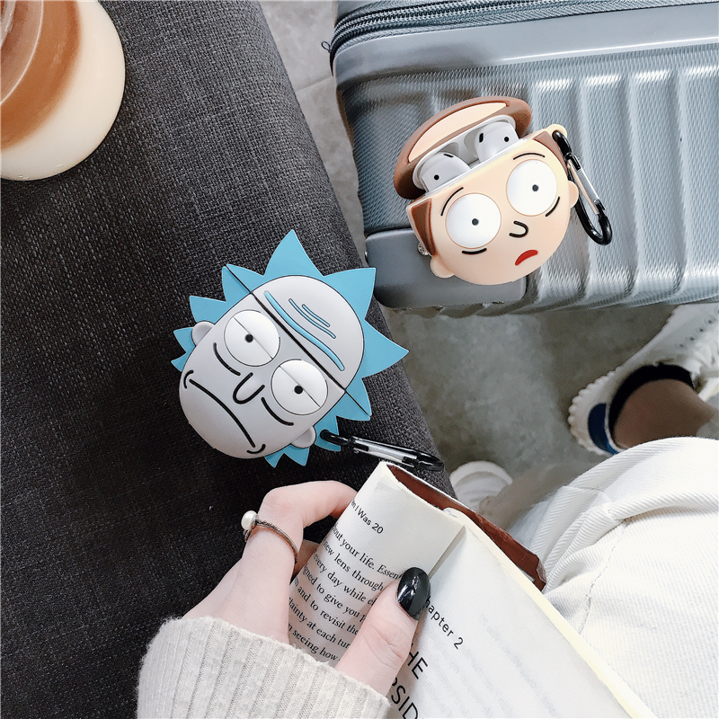 Vỏ Bảo Vệ Hộp Sạc Tai nghe không dây Bằng Silicon Mềm Họa Tiết Rick Và Morty Cho Airpods Pro 1 2 3
