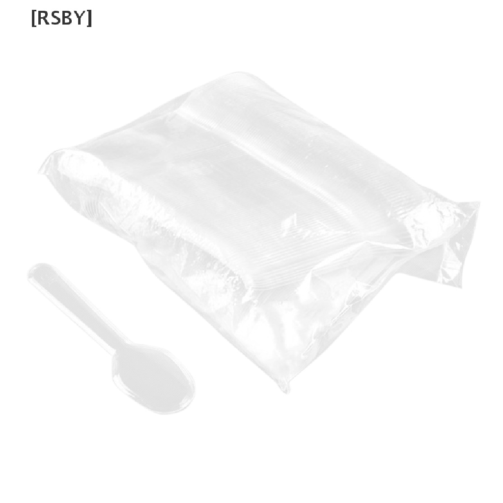 ஐSet 200 Muỗng Nhựa Mini Trong Suốt Dùng Một Lần Để Ăn Kem / Thạch / Món Tráng Miệng