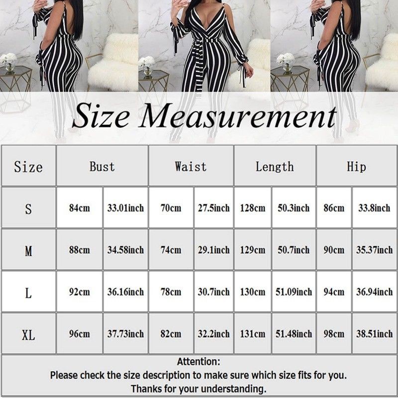 Jumpsuit Ôm Sát Hoạ Tiết Kẻ Sọc Thiết Kế Hở Lưng Quyến Rũ | BigBuy360 - bigbuy360.vn