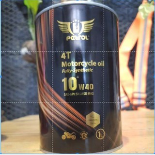 Nhớt tổng hợp Petrol 10W40,  Nhớt Petrol 10W40 cho xe máy lon 1L