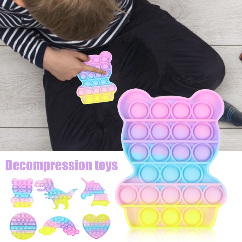 Đồ Chơi Nhấn Bong Bóng Chất Liệu Silicon Thiết Kế Đơn Giản Giúp Giảm Căng Thẳng Dành Cho Người Lớn Và Trẻ Em