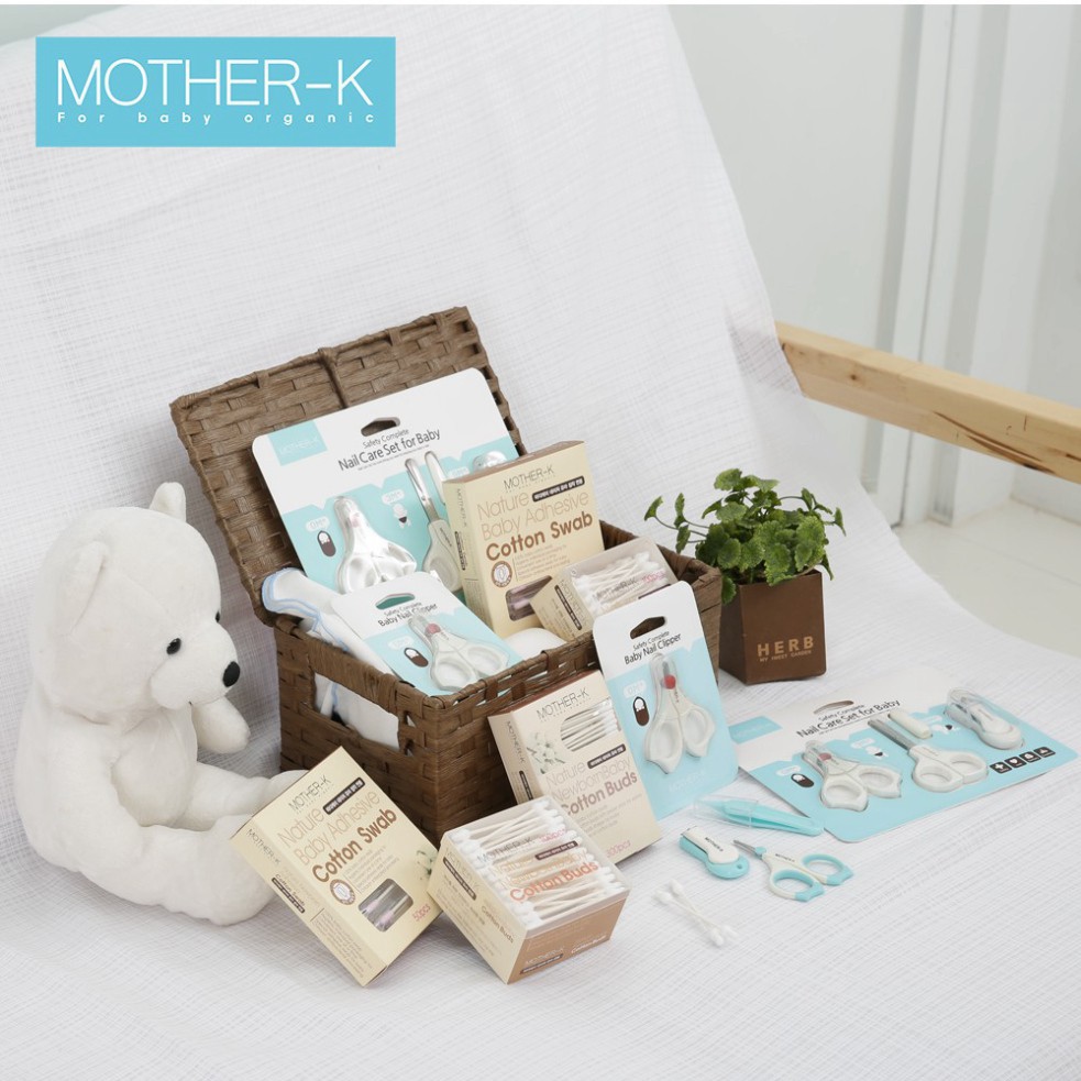 Bộ cắt móng tay sơ sinh kèm nhíp mũi Mother-K KM13140