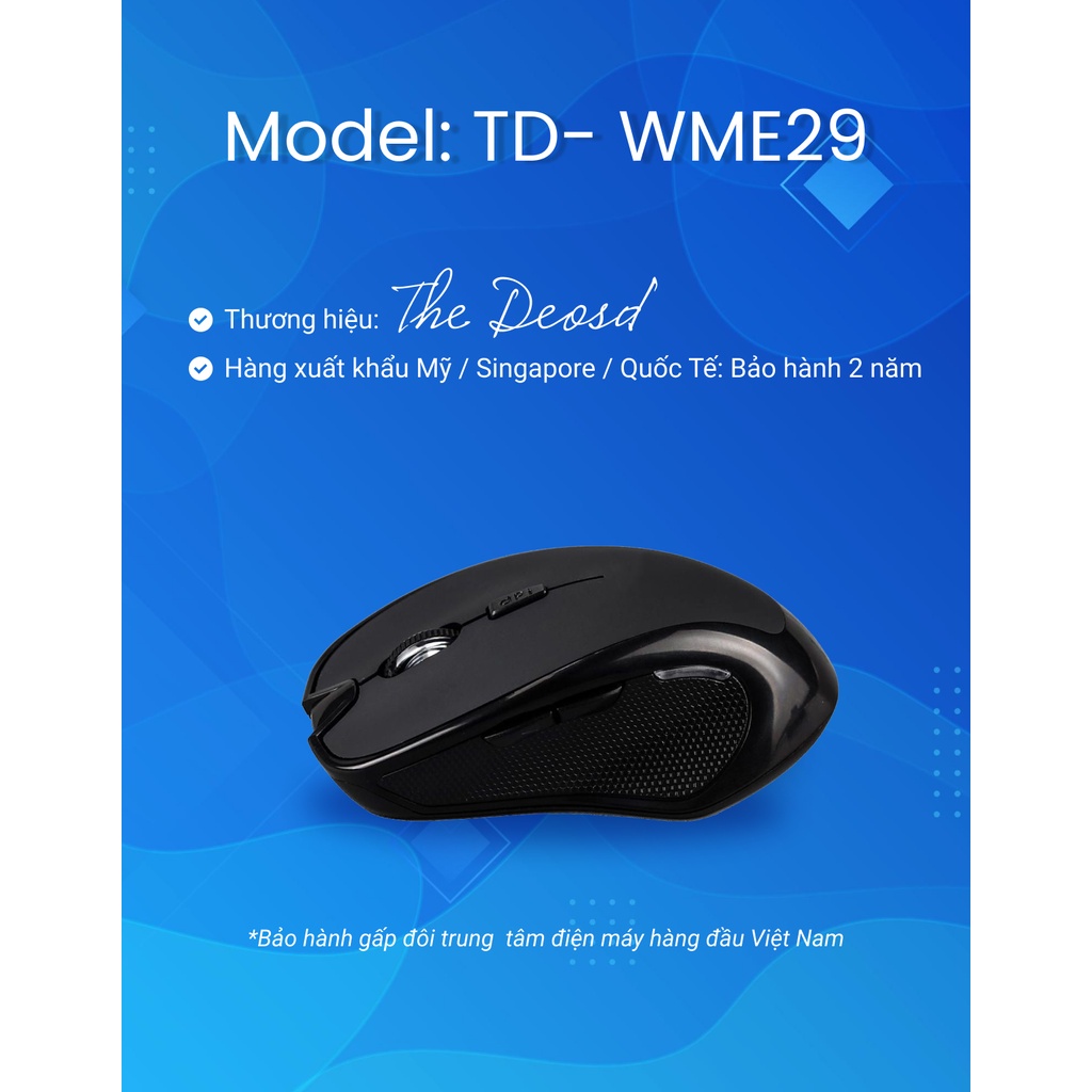 Chuột Bluetooth Không Dây Máy Tính Chơi Game - THE DEOSD - TD-WME29