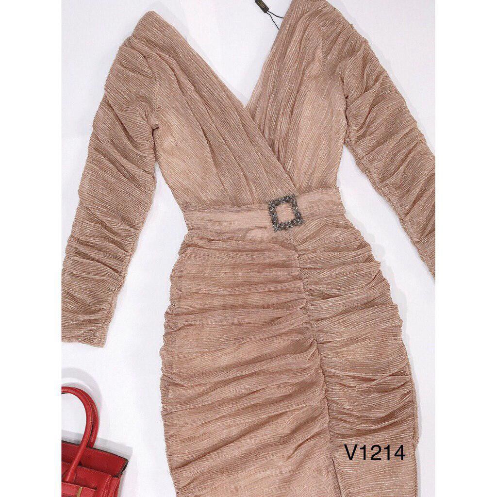 [ xả kho ] MiD Đầm dài tay dáng body quyến rũ V1214 Mie Design kèm ảnh thật