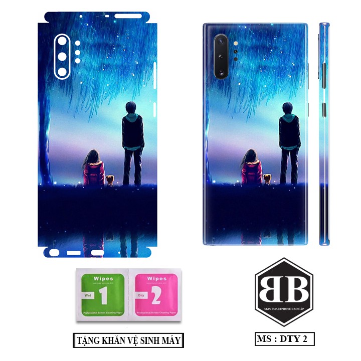 Skin dán miếng dán điện thoại Samsung Note 10 Plus ( PPF samsung note10plus ) in hình cặp theo yêu cầu