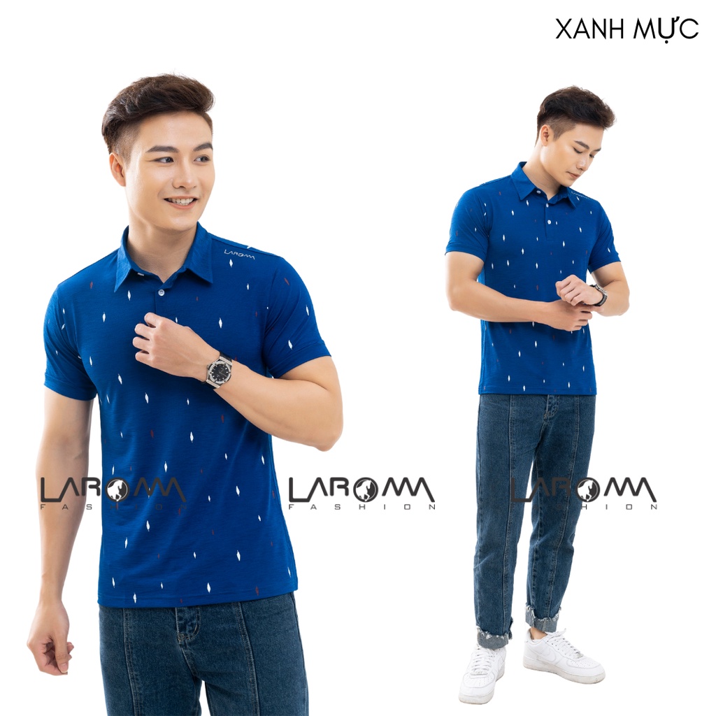 Áo polo nam thể thao họa tiết Laroma