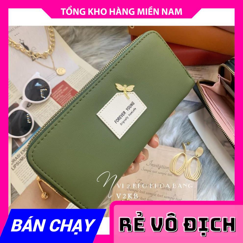 VÍ 2 KÉO LOGO CHUỒN CHUỒN XINH XẮN V1KB - 159 ⚡FREESHIP⚡100% ẢNH THẬT⚡ CHUYÊN SỈ - GIÁ TỐT  MY