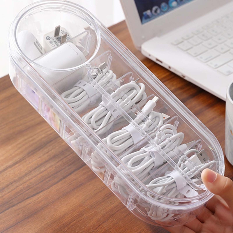 Hộp Đựng Sắp Xếp Dây Cáp Sạc USB Tiện Dụng