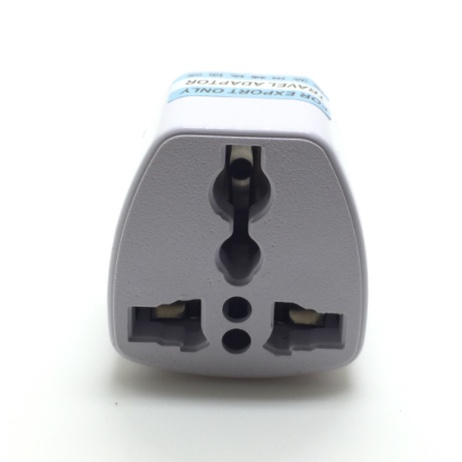 Ổ Chuyển Đổi Phích Cắm Từ 3 Chân Sang 2 Chân Nguồn 220V Màu Trắng