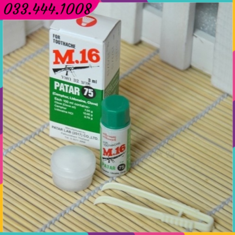Dầu Bôi Giảm Đau Răng Patar M16 Thái Lan 3ml - Gò Vấp