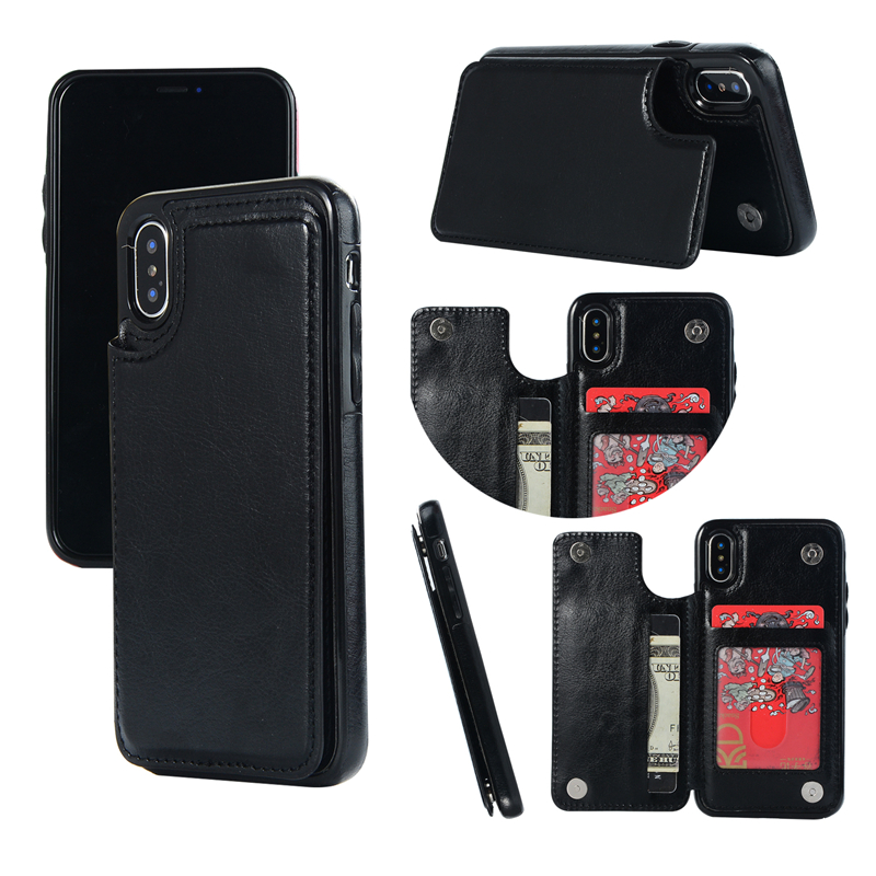 Ốp Lưng Da Có Ngăn Đựng Thẻ Cho Iphone 12 Mini 11 Pro Xs Max Xr I8 I7 I6 Plus Se2020