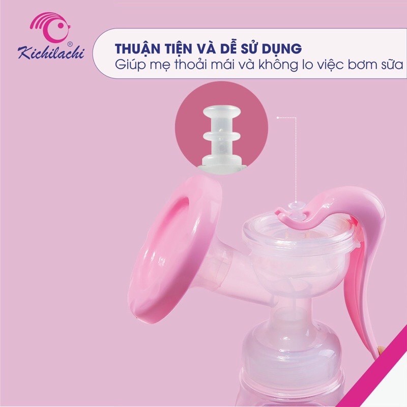 Máy hút sữa bằng tay, hút sữa cầm tay kichilachi tặng 6 túi trữ sữa