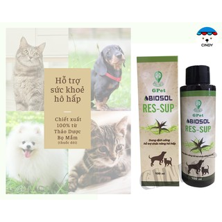 [BIOSOL-RES SUP] 100% từ Thảo Dược Bọ Mắm 💧Kháng khuẩn, kháng viêm đường hô hấp 💧Giúp giảm ho, giảm nhày cho Chó Mèo