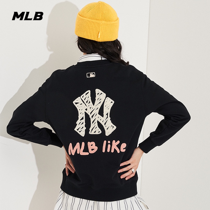 Áo sweater Cổ Tròn Dáng Rộng Phong Cách Mlb Thời Trang Thu Đông Cho Nam Và Nữ MTEC1