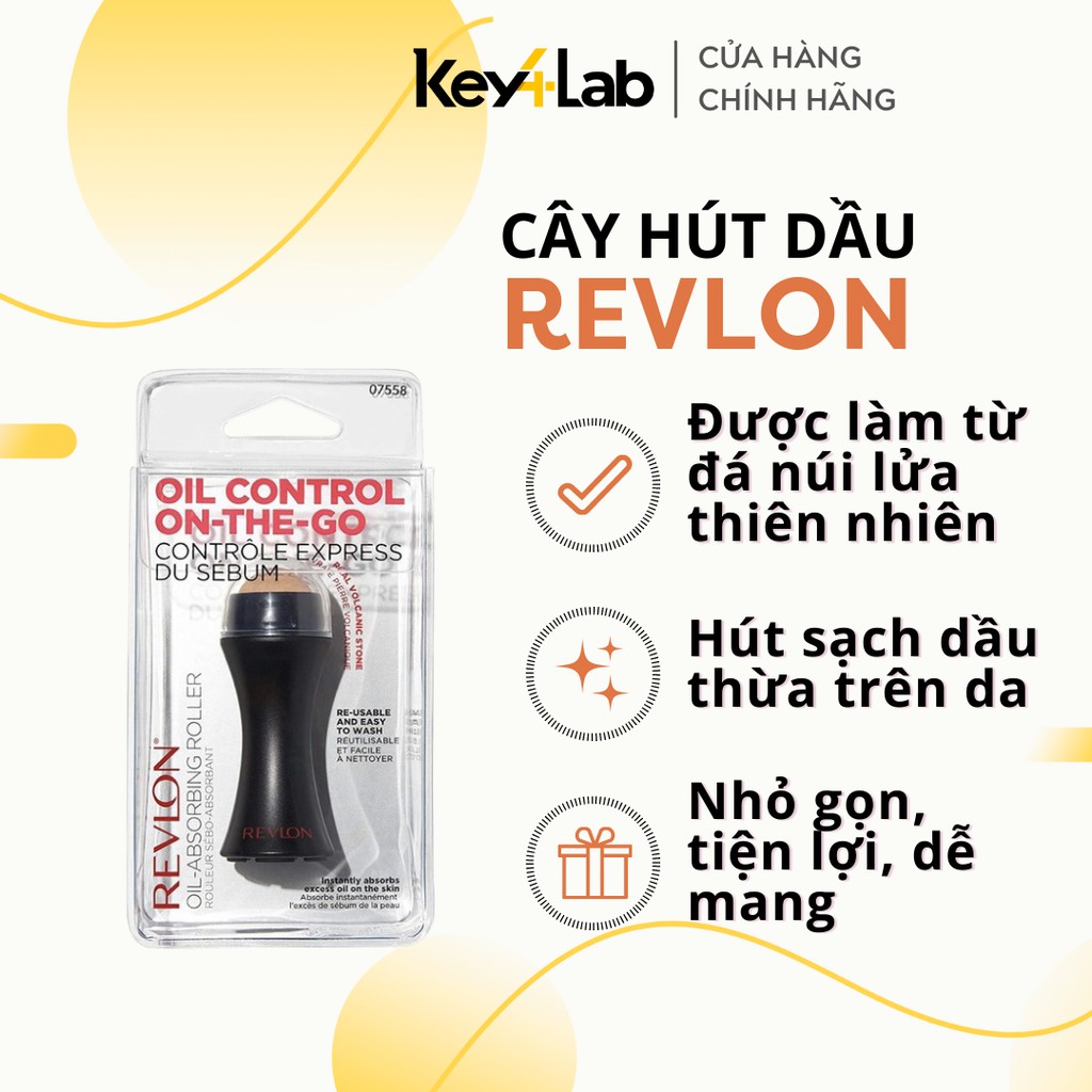 Cây hút dầu Revlon được làm từ đá núi lửa tự nhiên, vốn có khả năng hút dầu Key4 | BigBuy360 - bigbuy360.vn