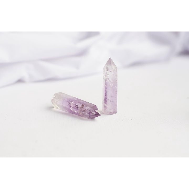Trụ đá thanh tẩy tự nhiên 6cm màu tím An Gem