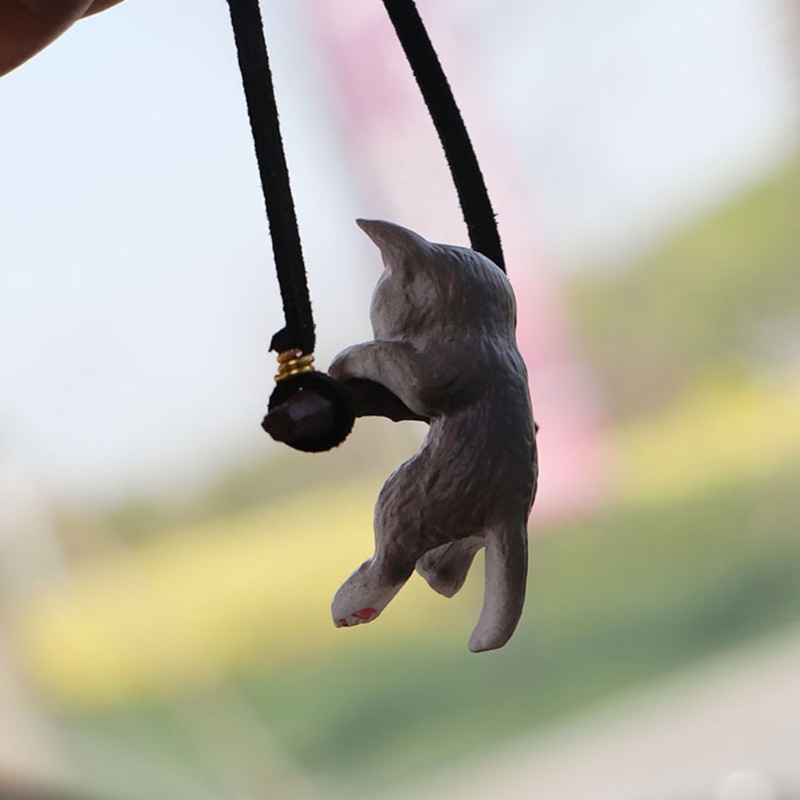 Dây Treo Trang Trí Gương Chiếu Hậu Xe Hơi Hình Chú Mèo Dễ Thương Vui Nhộn
