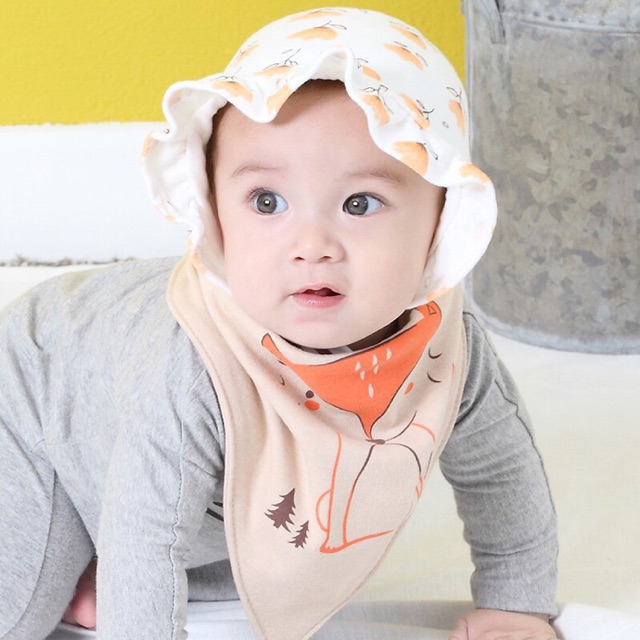 [HÌNH THẬT- VIDEO] Nón công chúa cho bé gái 0-12 tháng, mũ vải cho bé sơ sinh, mũ bé gái