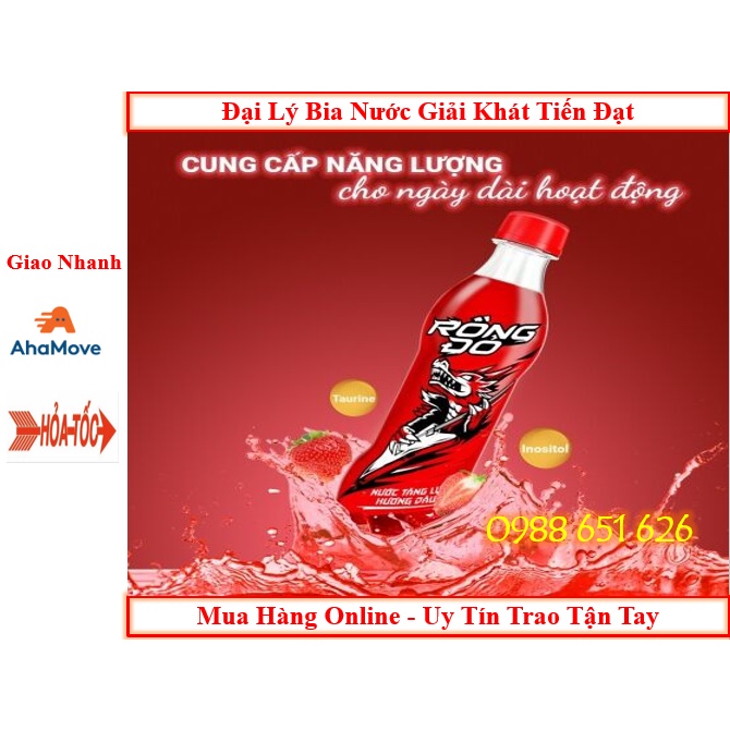 Lốc 6 Chai Nước tăng lực Rồng Đỏ Hương Dâu - Dung tích 330ml