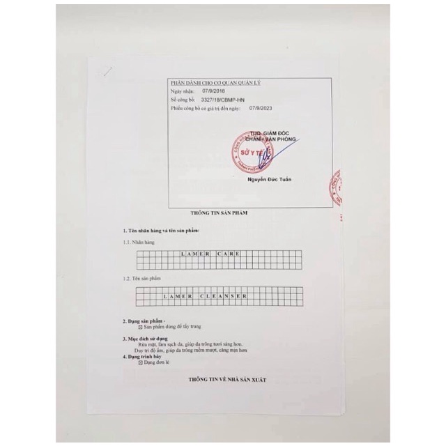 Sữa rửa mặt cho Nam Lamer Dr Lacir chính hãng