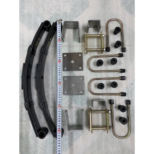 Bộ Nhíp tàu 4 lá 54cm,đầy đủ phụ kiện lắp nhíp,dùng ráp xe 3 bánh, 4 bánh,xe lôi,dài 54cm,rộng 5cm,4 lá ,tải trọng 450kg