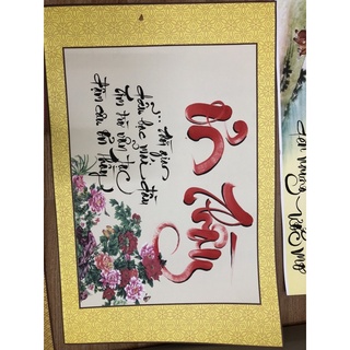 Tranh thư pháp làm quà tặng thầy cô