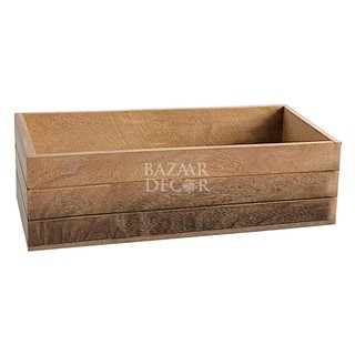  Hộp gỗ căm xe thấp chữ nhật 17x32x9.5cm | Chậu trồng cây