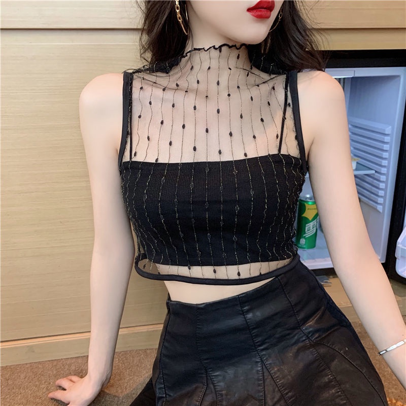 Áo Croptop Sát Nách Phối Ren Lưới Hở Lưng Quyến Rũ Thời Trang 2022 Cho Nữ yuenanfushi.vn 7.30