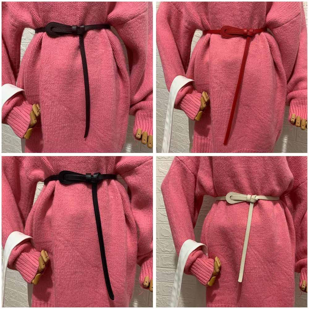 Thắt lưng da PU thắt nơ có thể điều chỉnh thời trang cho nữ