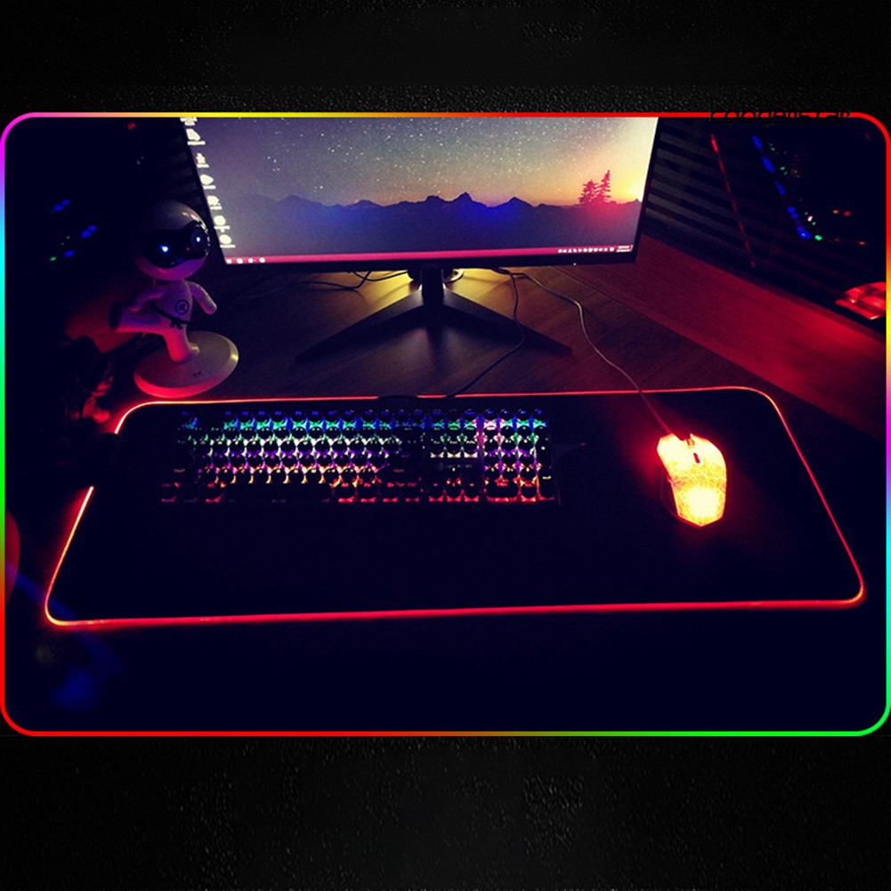 Tấm Lót Chuột Máy Tính Chống Trượt Có Đèn Led Rgb