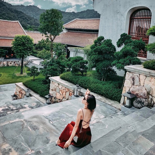 ĐẦM MAXI ĐỎ 2S CHÉO LƯNG KT